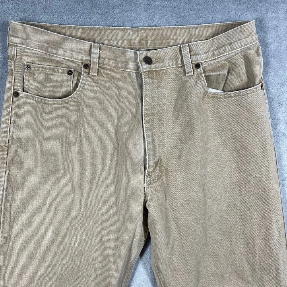 Calvin Klein Sport Jeans Mens 36(33x34) Tan VTG Union Made USA 100% Cotton Denim